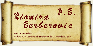 Miomira Berberović vizit kartica